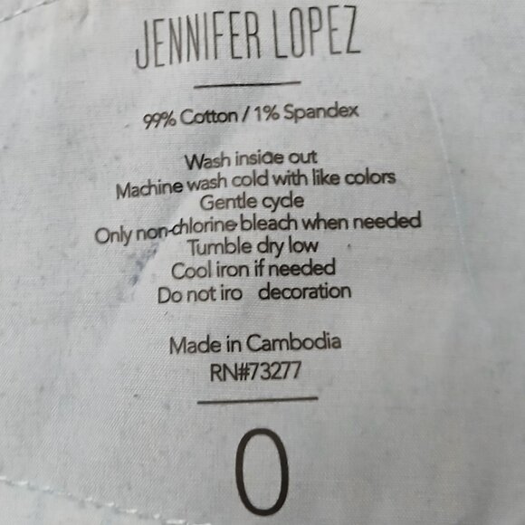 Jennifer Lopez Jeans 0 Boyfriend Low Rise Dark Wash Blue Denim Stretch - Picture 8 of 8